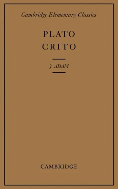 Crito; Platon, J. Adam; 1984