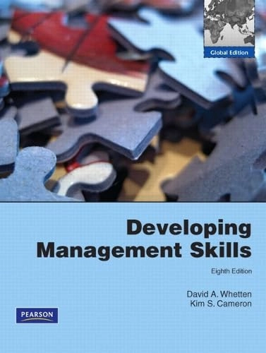 Developing management skills; Whetten; 2011