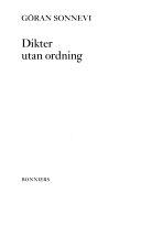 Dikter utan ordning; Göran Sonnevi; 1983