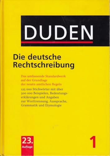 Duden Rechtschreibung der deutschen SpracheDer Duden in 12 Bänden. Das Standardwerk zur deutschen Sprache / hrsg. vom wissenschaftlichen Rat der DudenredaktionDer DudenVolym 1 av Duden in 10 Bänden; Günther Drosdowski; 1991