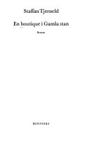 En boutique i Gamla stan : roman; Staffan Tjerneld; 1976