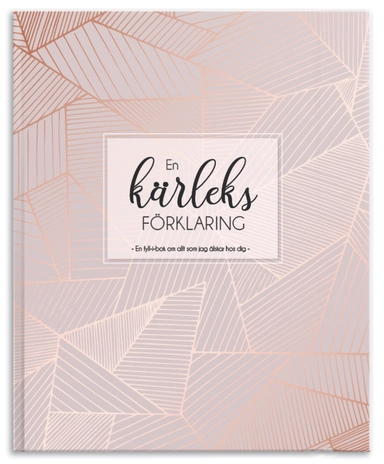 En kärleksförklaring : en fyll-i-bok om allt som jag älskar hos dig; Jenny Ekman, Hanna Bühlmann; 2021