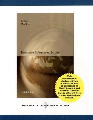 Enterprise information systems; James A. O'Brien; 2006