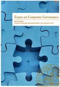 Essays on Corporate Governance