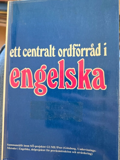 Ett centralt ordförråd i engelska; Torsten Lindblad; 1979