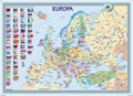 Europa, plansch - enkel väggkarta i papptub; 2009