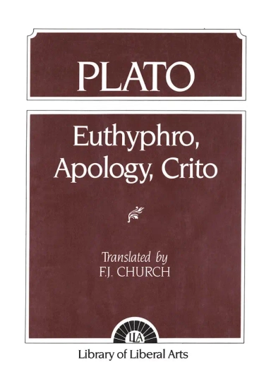 Euthyphro ;; Platon, F. J. Church, Robert D. Cumming; 1987