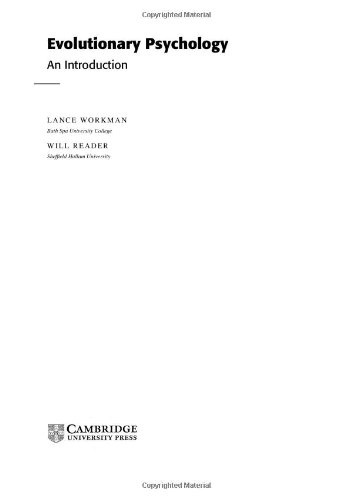 Evolutionary psychology : an introduction; Lance Workman, Will Reader; 2004