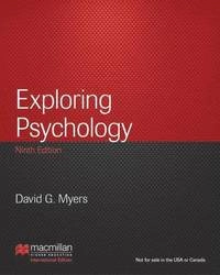 Exploring Psychology; Myers David G.; 2012