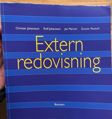 Extern redovisning; Christer Johansson, Rolf Johansson, Jan Marton, Gunvor Pautsch; 2002
