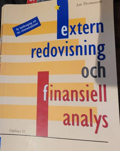 Extern redovisning och finansiell analys, Fakta; Jan Thomasson; 2000