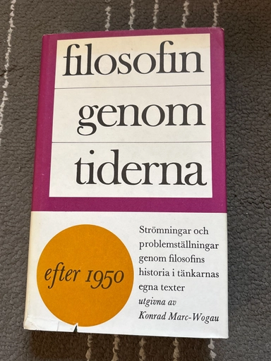 Filosofin genom tiderna · Filosofiska strömningar efter 1950, [D. 5]