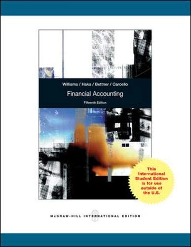 Financial Accounting; Jan R. Williams; 2012