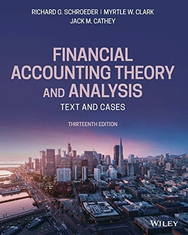 Financial Accounting Theory and Analysis: Text and  Cases; Schroeder; 2022