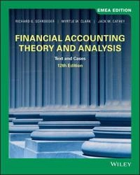 Financial accounting theory and analysis : text and cases; Richard G. Schroeder; 2017