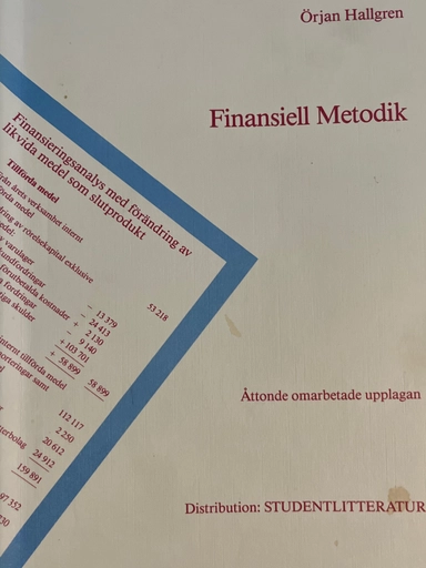 Finansiell metodik; Örjan Hallgren; 1991