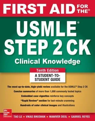 First aid for the USMLE Step 2 CK; Tao Le; 2019