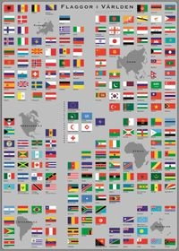 Flaggor i Världen - Flaggplansch i tub; Norstedts; 2013