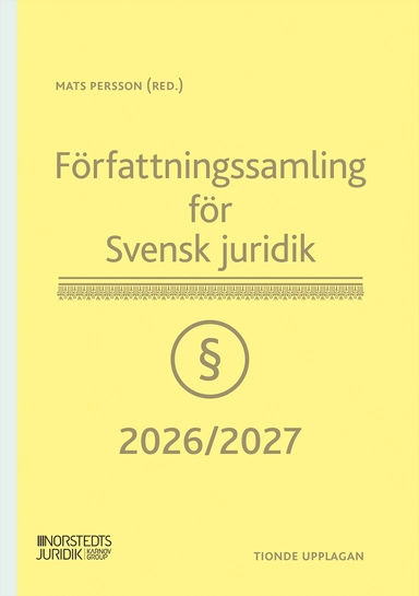 Författningssamling för Svensk juridik : 2026/2027