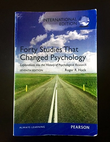 Forty Studies that Changed Psychology
