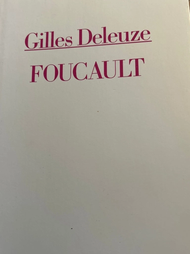 Foucault; Gilles Deleuze; 1990
