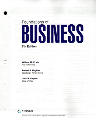 Foundations of business; William M. Pride; 2023