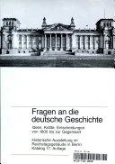 Fragen an die deutsche Geschichte : Ideen, Kräfte, Entscheidungen von 1800 bis zur Gegenwart : historische Ausstellung im Reichstagsgebäude in Berlin : Katalog; Förbundsrepubliken Tyskland Förbundsdagen; 1991