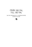 Från 90-tal till 90-tal Antologi; Ann Sofi Andersdotter, Bo Georgii-Hemming; 1993