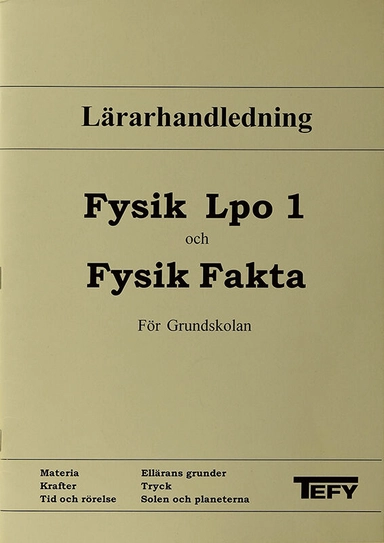 Fysik Lpo 1 Lärarhandledning