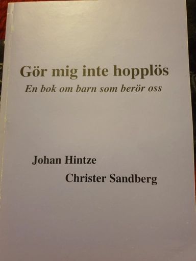 Gör mig inte hopplös : en bok om barn som berör oss; Johan Hintze; 2001