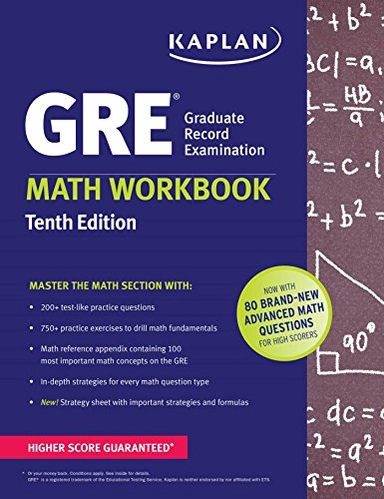 GRE Math Workbook; Kaplan Test Prep; 2015