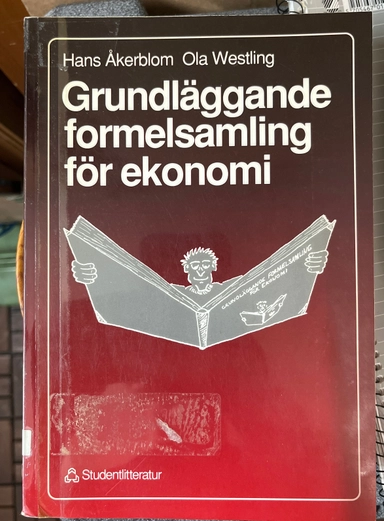 Grundläggande formelsamling för ekonomi; Hans Åkerblom; 1991
