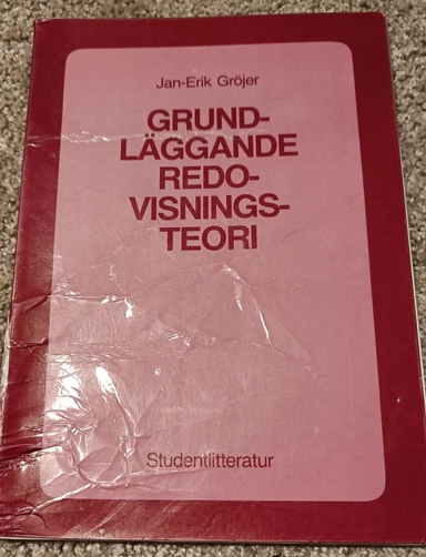 Grundläggande redovisningsteori; Jan-Erik Gröjer; 1983