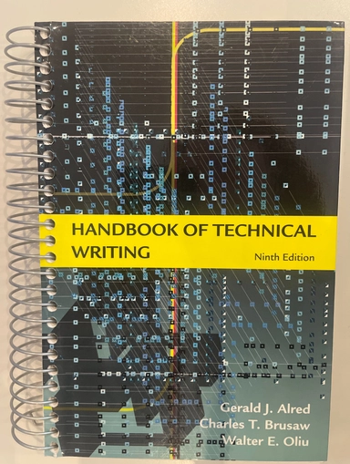 Handbook of technical writing; Gerald J. Alred; 2009