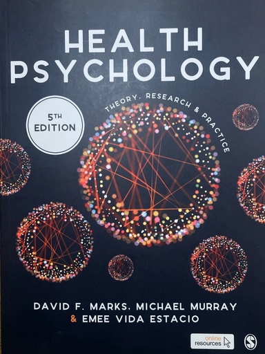 Health Psychology: Theory, Research and Practice; David F. Marks, M. Murray, Emee Vida Estacio; 2019