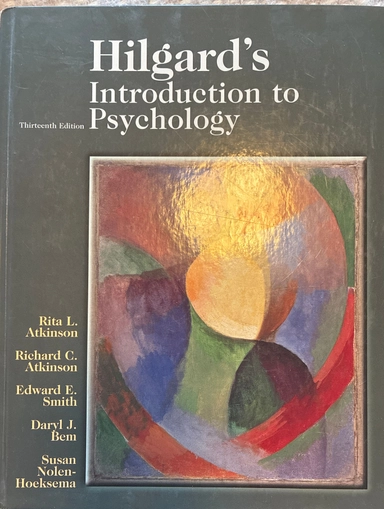 Hilgard's introduction to psychology