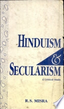 Hinduism and Secularism: A Critical Study; Dr. R. S. Misra