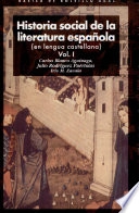 Historia social de la literatura espanola (en lengua castellana); Carlos Blanco Aguinaga