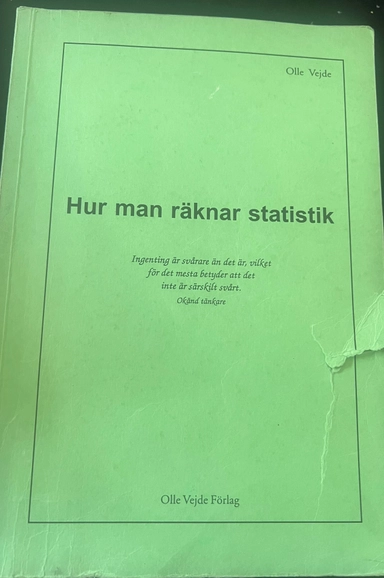 Hur man räknar statistik; Olle Vejde; 1996