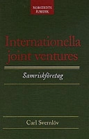 Internationella Joint Ventures : Samriskföretag; Norstedts Juridik; 1997