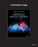 Introduction to Statistical Quality Control