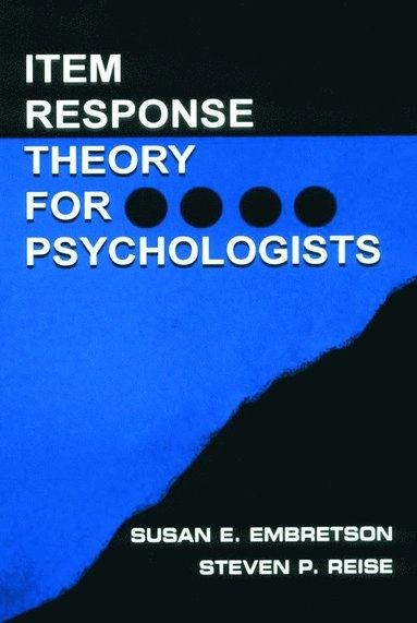 Item response theory for psychologists; Susan E. Embretson; 2000
