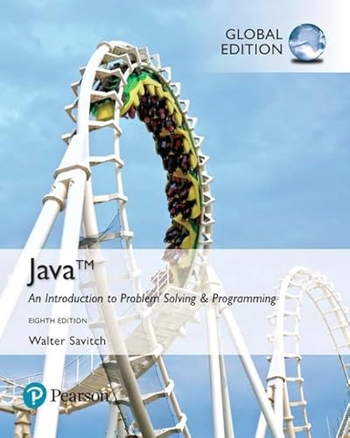 Java : an introduction to problem solving & programming; Walter J. Savitch; 2019