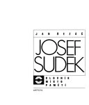 Josef Sudek: slovník místo paměti; Jan Řezáč, Josef Sudek; 1994