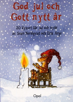 Julkort God Jul Gott Nytt År 20 vykort; Sven Nordqvist; 2003