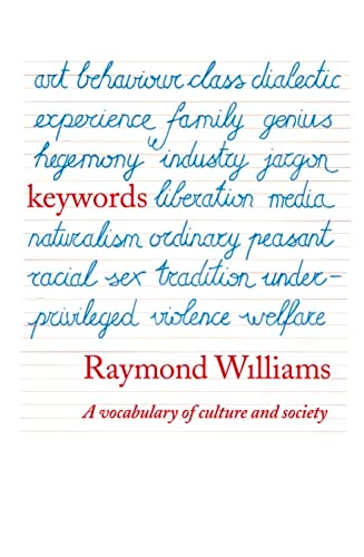 Keywords : a vocabulary of culture and society