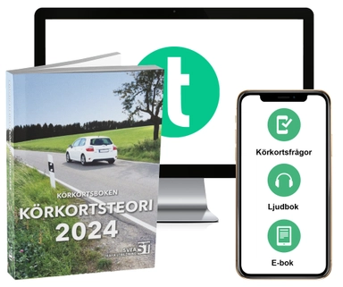 Körkortsboken Körkortsteori 2024 (bok + digitalt teoripaket med körkortsfrågor, övningar, ljudbok & ebok); Trafikutbildning, Svea; 2024