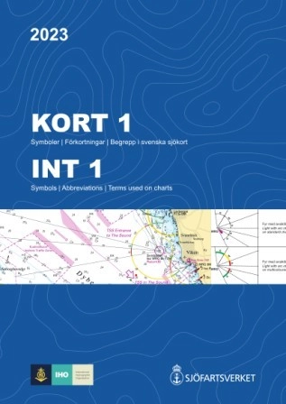 Kort 1 : symboler, förkortningar, begrepp i svenska och internationella sjökort / Int 1 : symbols, abbreviations, terms used on Swedish and international charts; Sverige. Sjöfartsverket, Sverige. Sjöfartsstyrelsen
(tidigare namn), Sverige. Sjöfartsstyrelsen; 2023