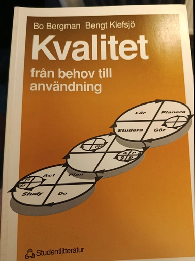 Kvalitet från behov till användning; Bo Bergman; 1995