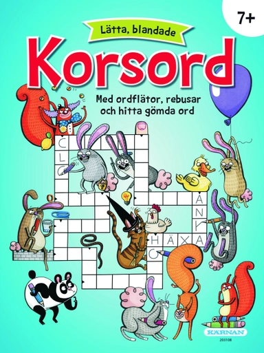 Lätta blandade korsord : med ordflätor, rebusar och hitta gömda ord; 2020